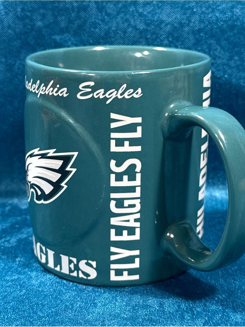 NFL Philadelphia Eagles Football Logo Coffee Mug Fly Eagles Fly Large 12 oz Cup